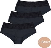 INSUA Dames Slips - 3-Pack - Donkergrijs - Maat S