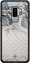 Samsung S9 Plus hoesje glass - Black snake | Samsung Galaxy S9+ case | Hardcase backcover zwart