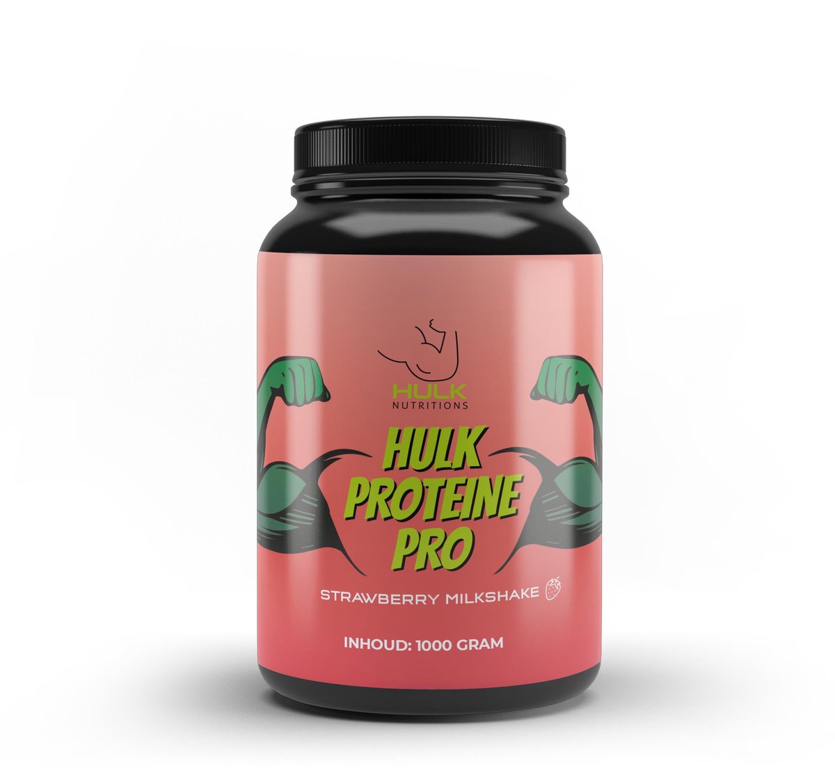 Hulk Protein Pro Strawberry Milkshake 1000 gram Whey Eiwitshakes