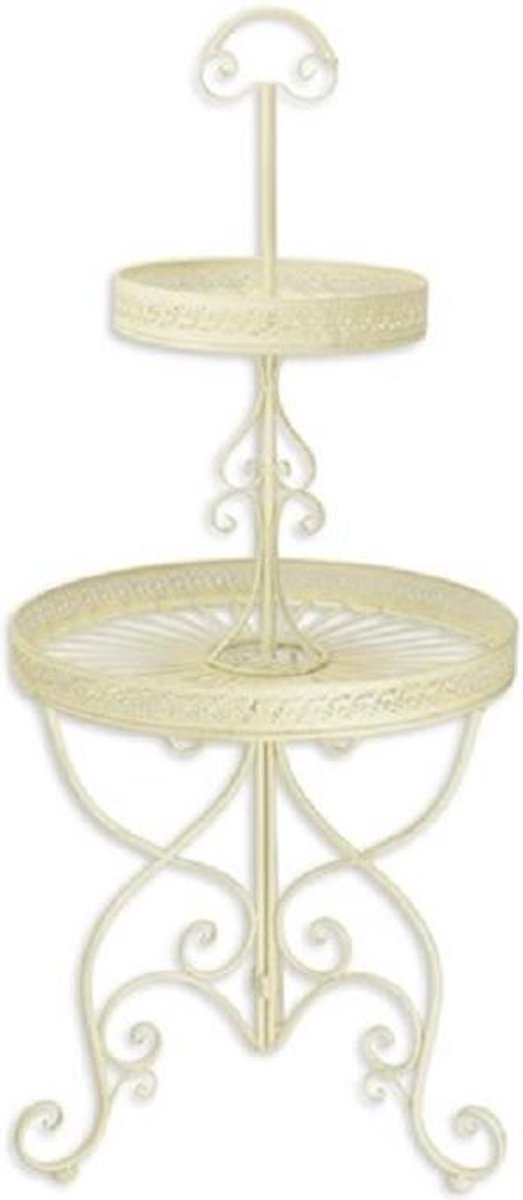 Etagère - Klassieke ronde Etagere - wit - 137,5 cm hoog