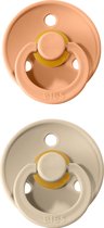 Bibs fopspeen - maat 1 0-6 maanden - 2 stuks - Vanilla, Peach