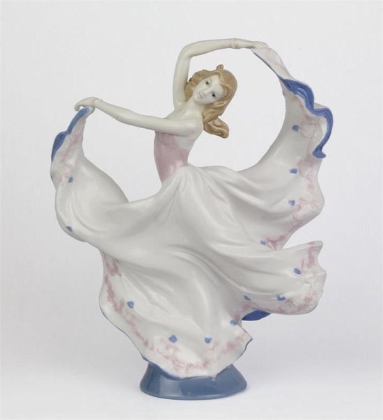 Klassieke danseres - Beeld - Porseleinen dame - 325 cm hoog