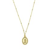 Oval dot ketting - Goud - 42 cm