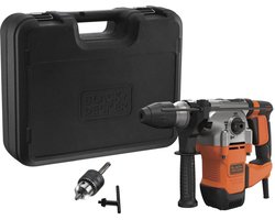 BLACK+DECKER 1250W 3.7J Pneumatische boorhamer met accessoires in koffer - BEHS03K-QS