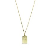 Palmboom tag ketting - Goud - 42 cm