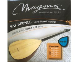Magma MS-20B Snaren voor bağlama (saz) met extra 0,20 snaar! Verzilverd gewikkeld