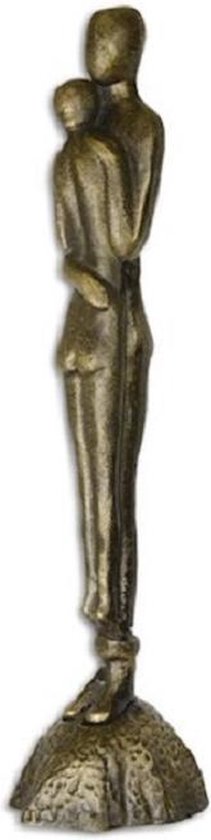 Omhelzend stel - Gietijzeren beeld - Bronze look - 65,7 cm hoog