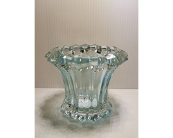 Photophore Daffodil Blauw Glas 10x8,5cm