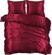 Beauty Silk - Dekbedovertrek Satijn - Rood - 200x200/220