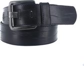 JOB86 - Vintage lederen jeansriem - Zwart - 105 cm