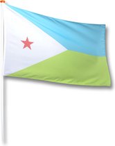 Vlag Djibouti 150x225 cm.
