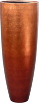 Maxim vaas koper 90cm hoog | Luxe hoge XL vazen rood rosé goud gouden metallic steenrood roden terracotta kleur | Grote bloempot plantenbak