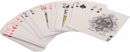 Thumbnail van een extra afbeelding van het spel Jonotoys Speelkaarten Poker Rood/zwart 2-delig