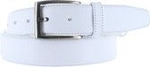 Bradbury - Klassieke lederen herenriem - Wit - 90 cm