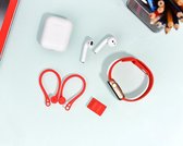 Oorhaakjes en Polspassing voor Apple AirPods & Watch - Earhooks - Rood