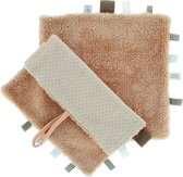 Snoozebaby knuffeldoekje sweet dreaming - met labeltjes - gemaakt van organic en gerecycled materiaal - Milky Rust zacht roze