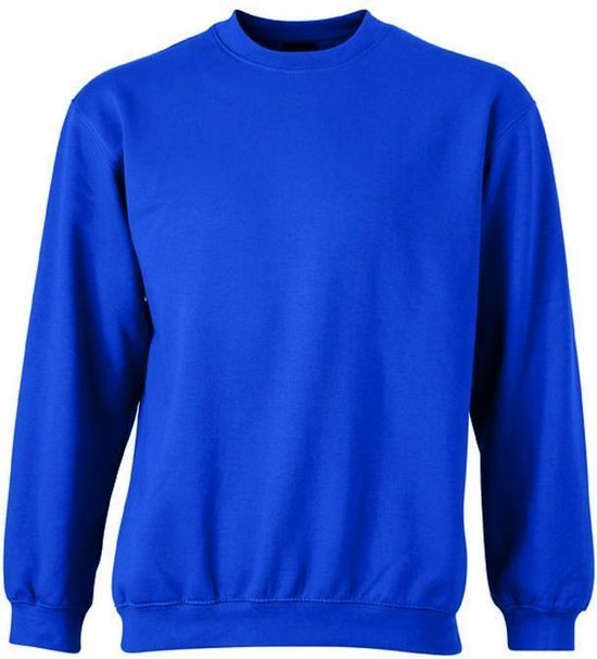 James and Nicholson Unisex Round Heavy Sweatshirt (Koningsblauw)