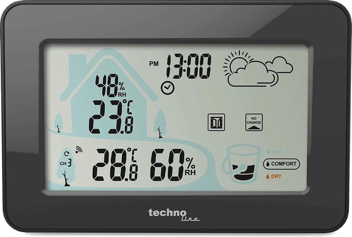 Techno Line WS 9490 WS 9490 Draadloos digitaal weerstation Voorspellingen voor 12 tot 24 uur