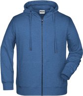 James and Nicholson Heren Basisrits Hoody (Licht Denimmelange)