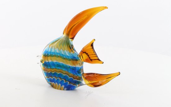 ten tweede dans bibliothecaris Glazen beeldje - vis - maanvis - Murano stijl - glas - hoogte 23,9cm |  bol.com