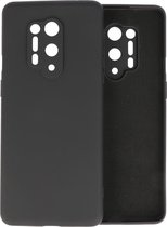 OnePlus 8 Pro Hoesje Fashion Color Backcover Telefoonhoesje Zwart