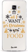 Casetastic Samsung Galaxy A5 (2016) Hoesje - Softcover Hoesje met Design - All I Want For Christmas Is Food Print
