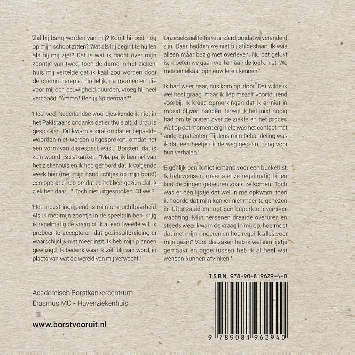Borst vooruit - back cover