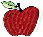 Rode Appel Fruit Strijk Patch 5.6 cm / 5.5 cm / Rood Groen