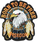 Born To Be Free Freedom Tekst Strijk Embleem Patch Large 27.5 cm / 30.5 cm / Wit Oranje Blauw