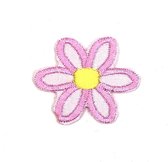 Klein Roze Bloemetjes Embleem Strijk Patch 3,5 x 3,5 cm