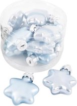Kerstballen ster wit 10stuks 4cm