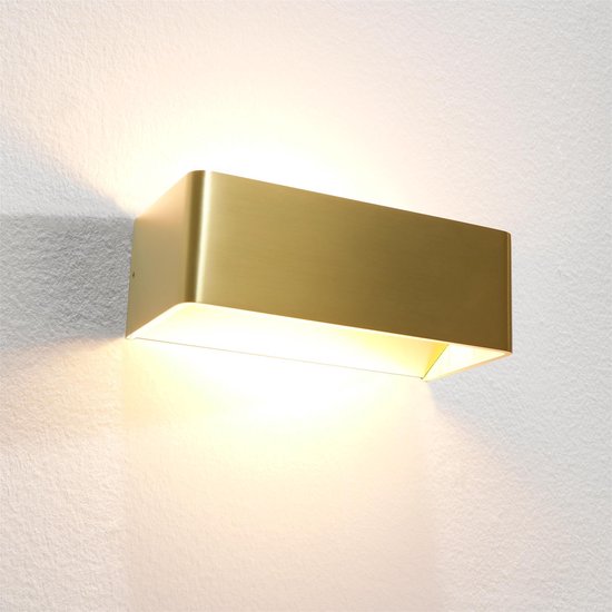 Psychologisch rand Sui Wandlamp Mainz Goud - LED 2x3W 2700K 2x270lm - IP20 - Dimbaar > wandlamp  binnen goud |... | bol