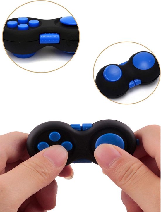 FIDG IT Fidget toys - Fidget Pad - Pop it - Blauw - inclusief boontje - FIDG-IT
