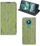 Telefoon Hoesje Nokia 3.4 Wallet Case Green Wood