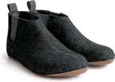 Haflinger Hygge Chelsea Boots Pantoffel Graphit - Maat 37  - 100% wolvilt