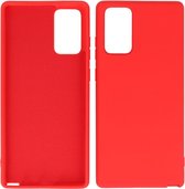 Bestcases 2.0mm Dikke Fashion Telefoonhoesje Backcover - Siliconen Hoesje - Samsung Galaxy Note 20 - Rood