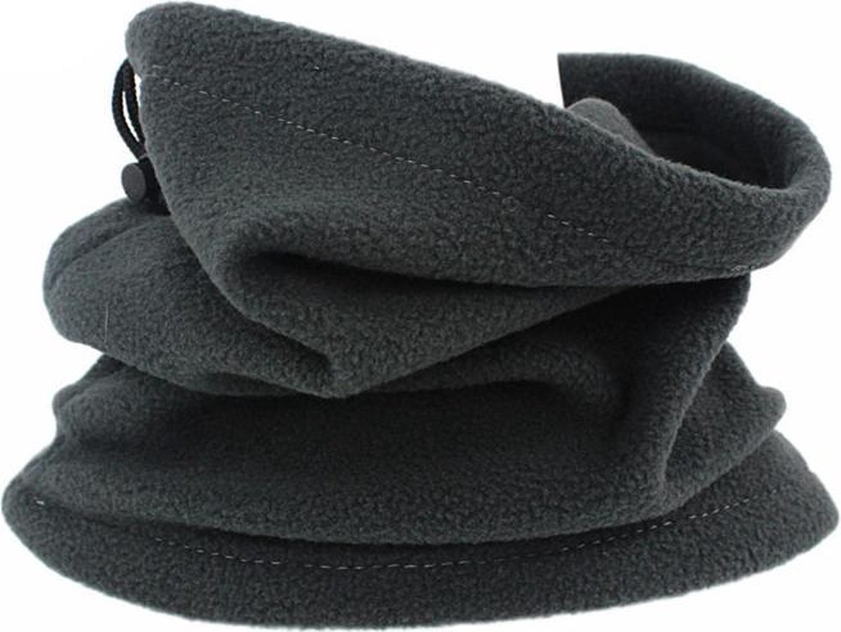 Hals warmer - Nekwarmer - Donker grijs - Sjaal - fleece winter - Heren/Dames - Polar fleece bandana nekwarmer - Gezichtsmasker - Mondkopje - Wintersport - Sport