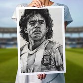 Poster - Diego Maradona - 70 X 50 Cm - Multicolor