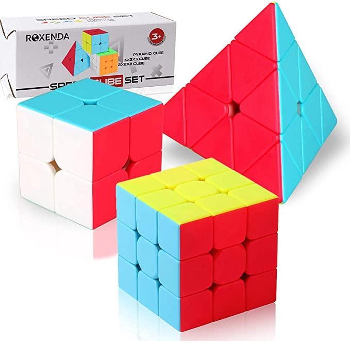 Speed Cube 2x2, 3x3, 4x4 SpeedCube Set 3 In 1 Brein