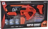 pistool met 14 zachten kogels, holster en 3 oefen doelwitten- MANUAL SOFT BULLET GUN