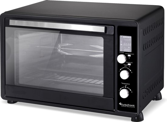 TurboTronic DEV45 Digitale Elektrische Oven - 45 Liter - Zwart