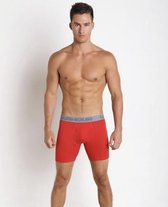 Under Armour KATOEN STRETCH 6 "BOXERJOCK 3 PACK WIT / ROOD / ZWART Maat S