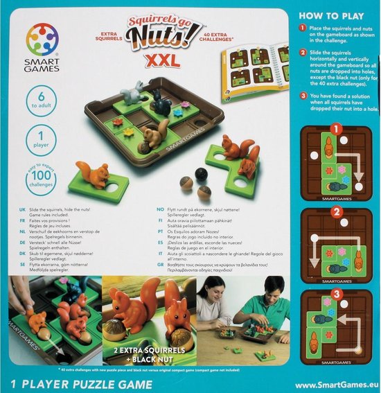 Thumbnail van een extra afbeelding van het spel Smart Games Squirrels Go Nuts XXL