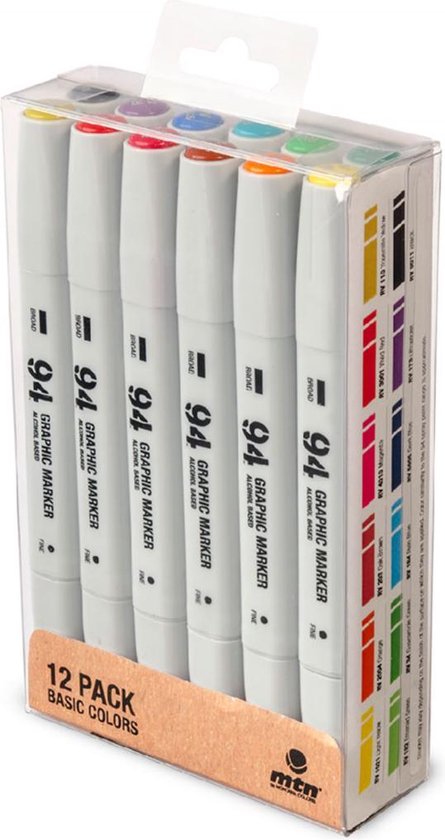 MTN Colours 94 Graphic Marker Classic 12 Pack