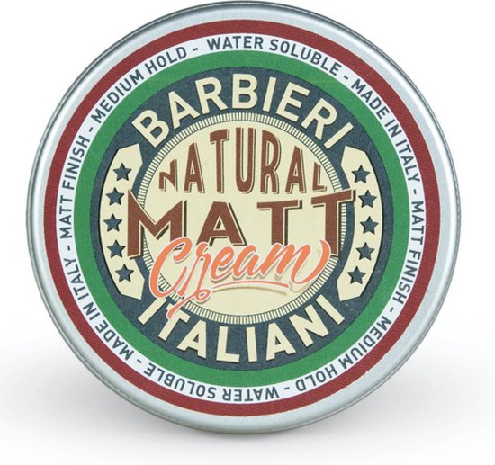 Dreigend Slang Expertise Barbieri Italiani Natural Matt Cream 100ml / Hair Cream / Haar Creme /  Paste | bol.com