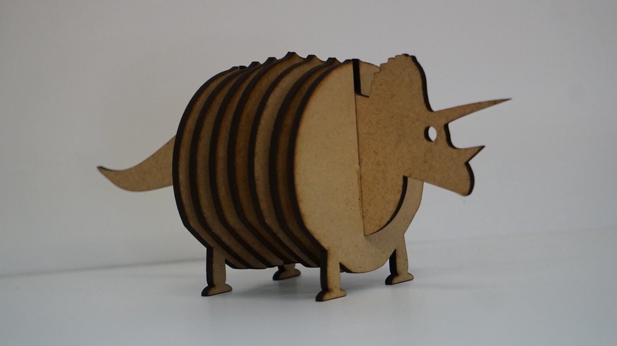 Onderzetter triceratops