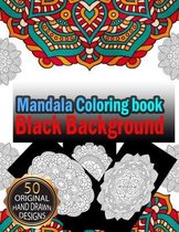 MANDALA Coloring Book Black Background