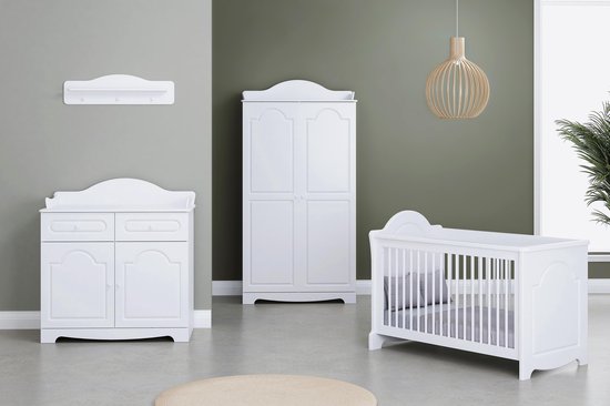 Product: Cabino Daphne Complete Babykamer - 3-delig - Wit, van het merk cabino