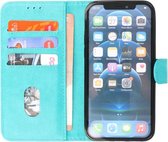 Book Case Wallet Cases - Portemonnee Telefoonhoesje - Booktype Hoesje - iPhone 12 Mini - Groen