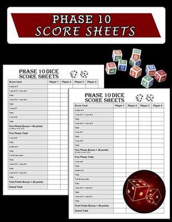 Phase 10 Score Sheets, FreshNiss, 9781716399855, Livres